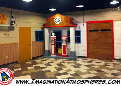 Old Gas Station Themed Environment