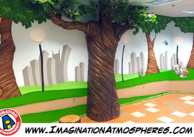 3-D Tree in Nursery Themed Environment