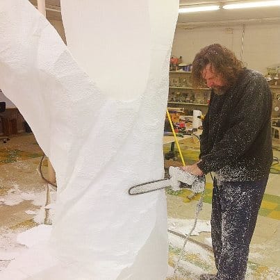 3-D tree sculpture carving foam
