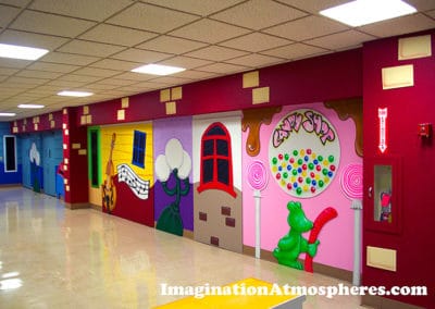kid's hallway murals