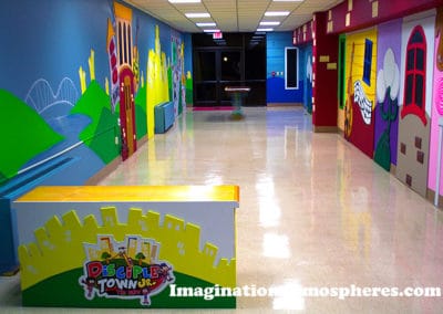 children's hallway murals