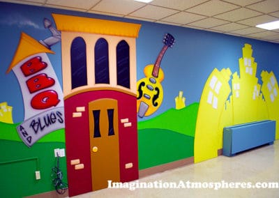 BBQ and Blues Restaurant Mural