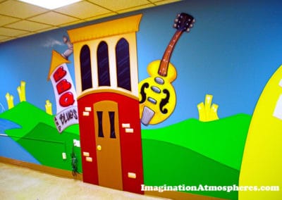 BBQ and Blues Cartoon Mural