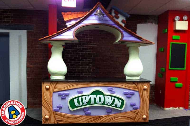 sign in desk for church uptown theme with 3-D