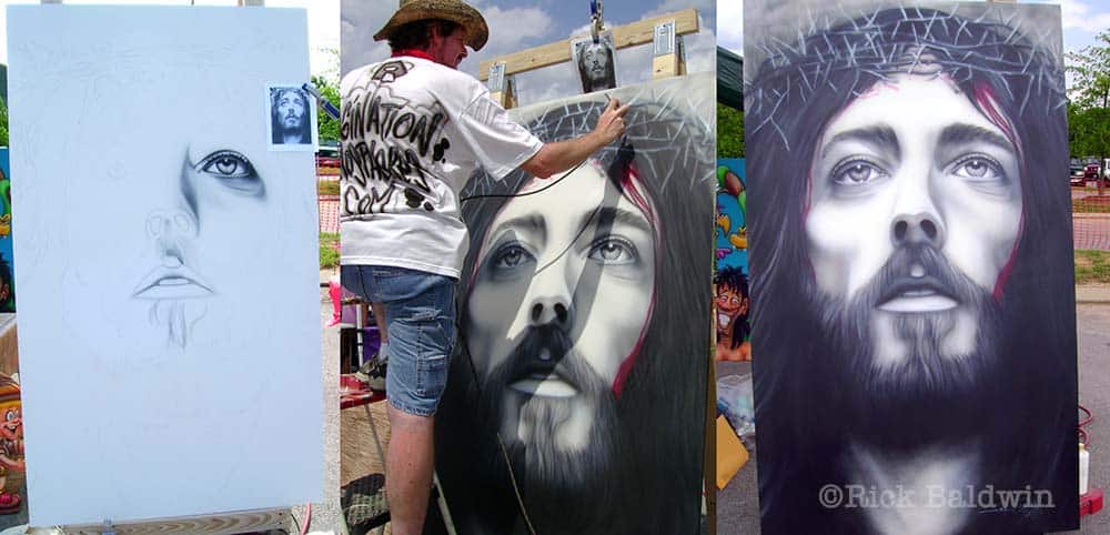 Airbrushing-a-Jesus-Mural