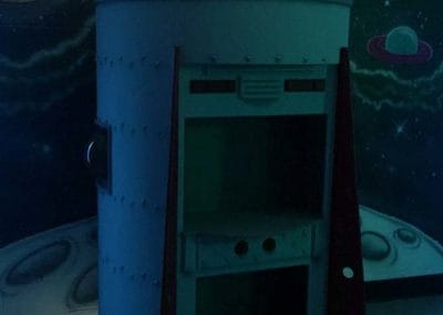 Lighted Rocket Space Ship